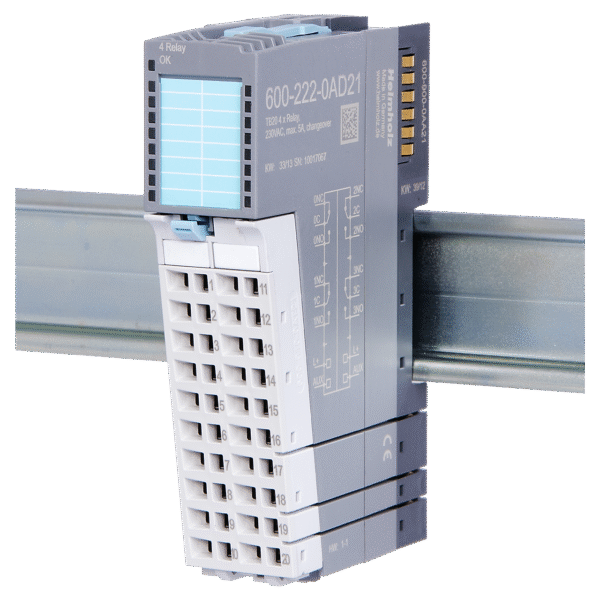 Helmholz TB20 Digital Output Module – DO4×Relay 5A AC230 V (600‑222‑0AD21)