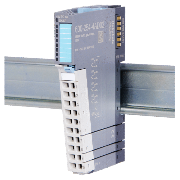 Helmholz TB20 Analog Input Module – AI 4×TC (Termopares), Aislado, 16-Bit (600-254-4AD02)