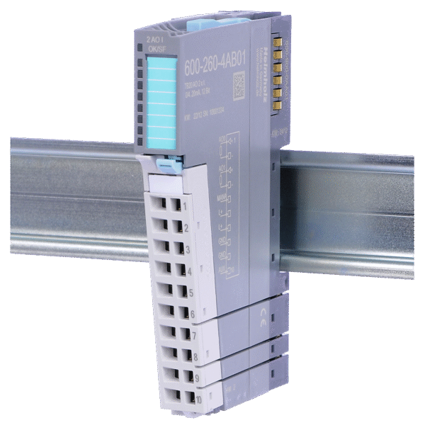 Helmholz TB20 Analog Output Module – AO 2×I, 0/4–20 mA, 12 Bit (600-260-4AB01)